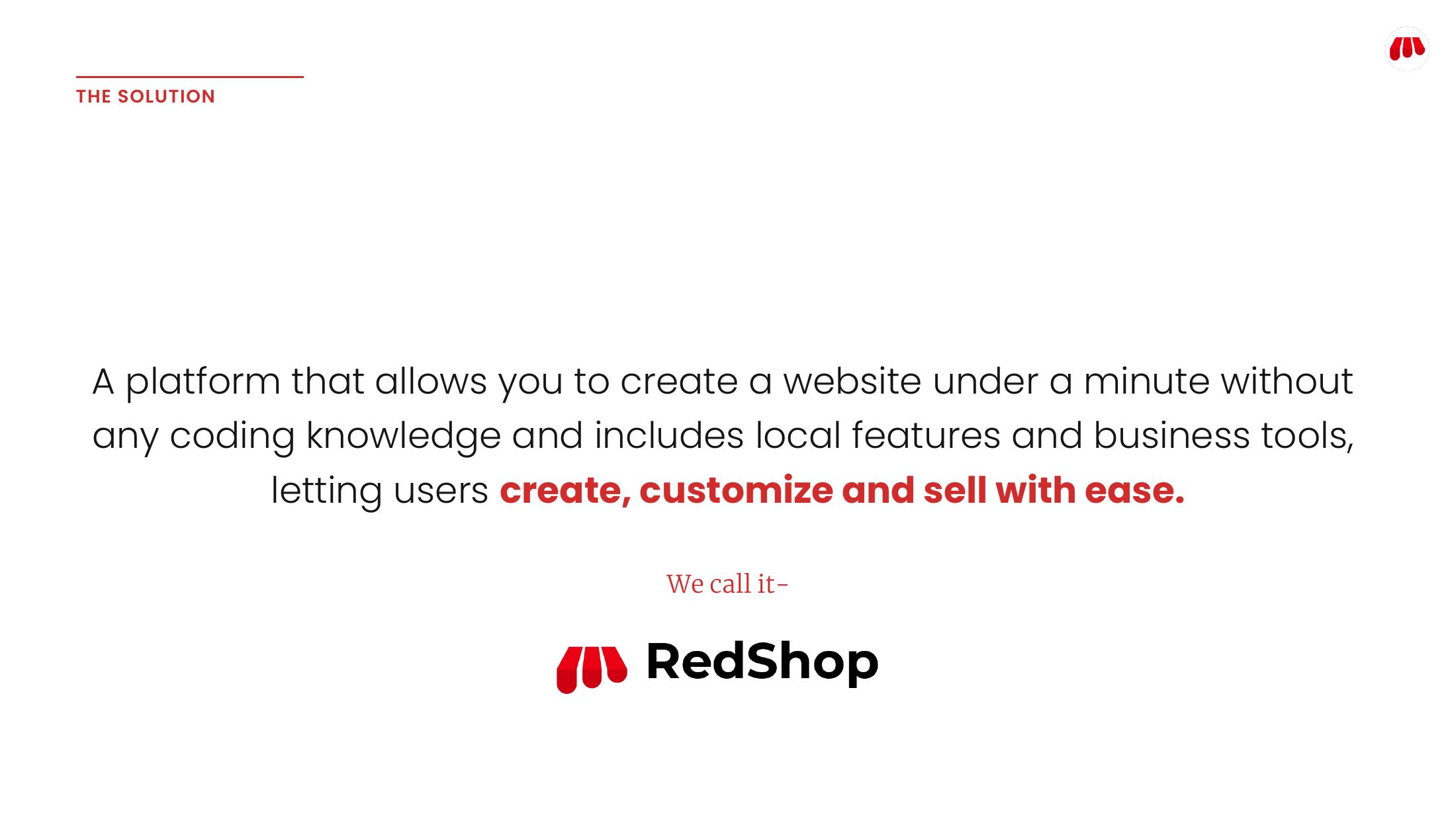 Redshop pitch deck slide 6